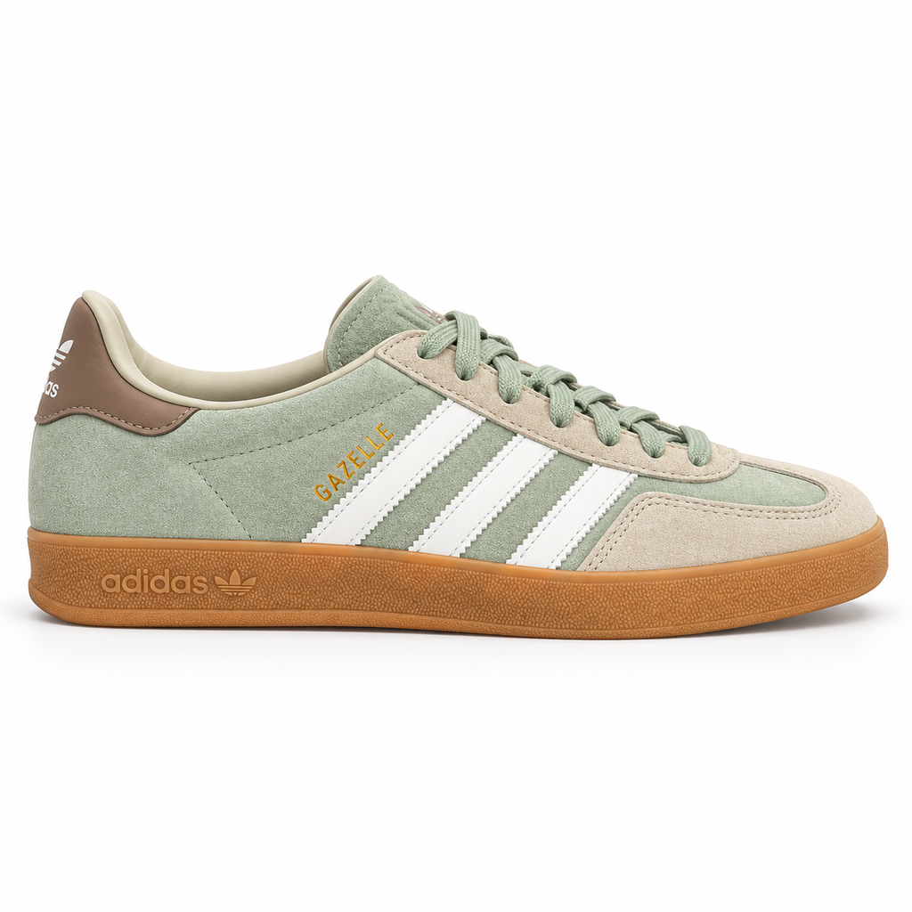 TENIS ADIDAS VERDES DE GAMUZA CON LINEAS BLANCAS T-9.5US/7.5MX